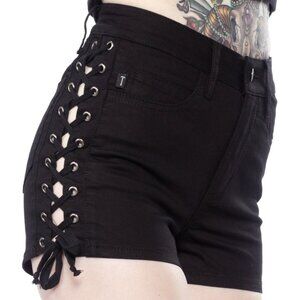 Tripp nyc lace up high waist shorts